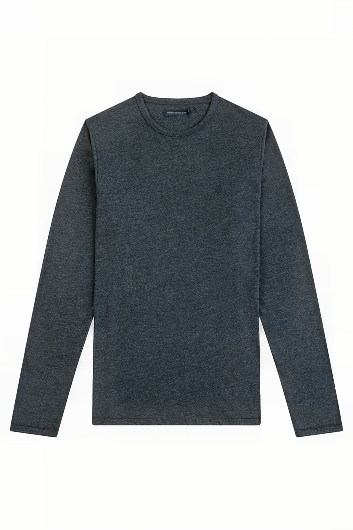 2 PACK LONG SLEEVE CREW T-SHIRT BLACK/CHARCOAL MEL 4