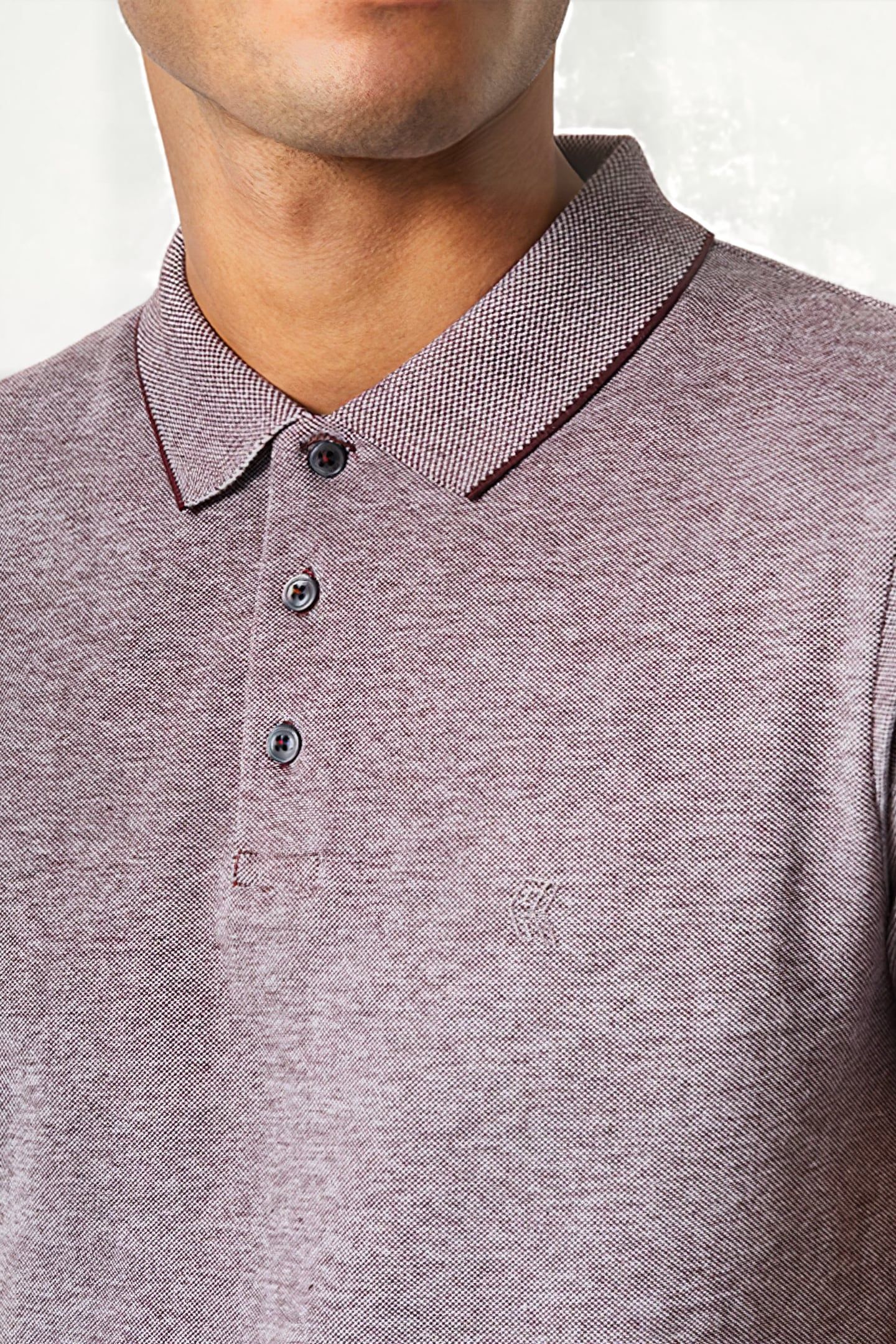 BIRDSEYE SHORT SLEEVE POLO SHIRT WITH TIPPING BORDX BRDSEYE/ 3
