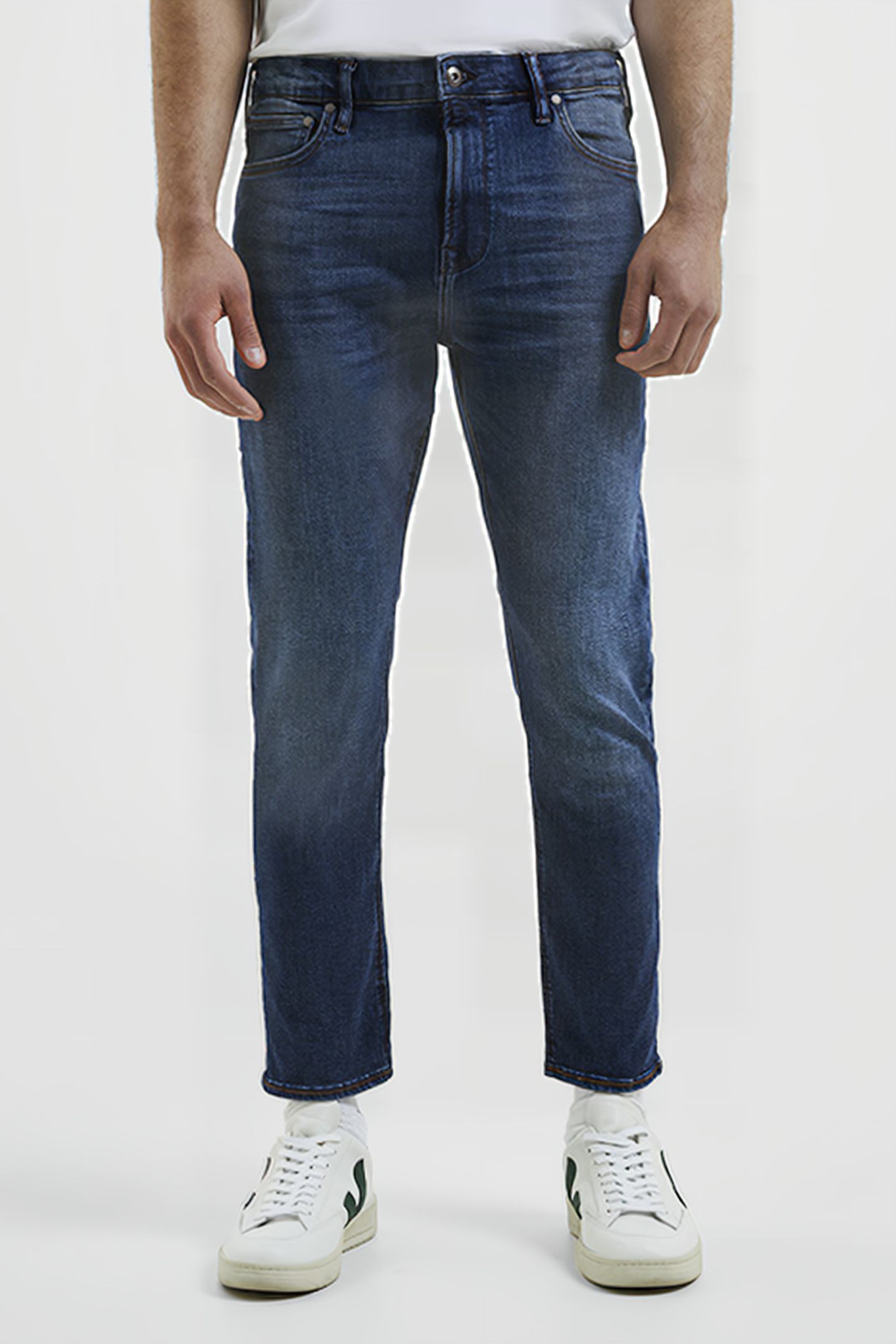 SLIM FIT STRETCH JEANS INDIGO SHORT 1
