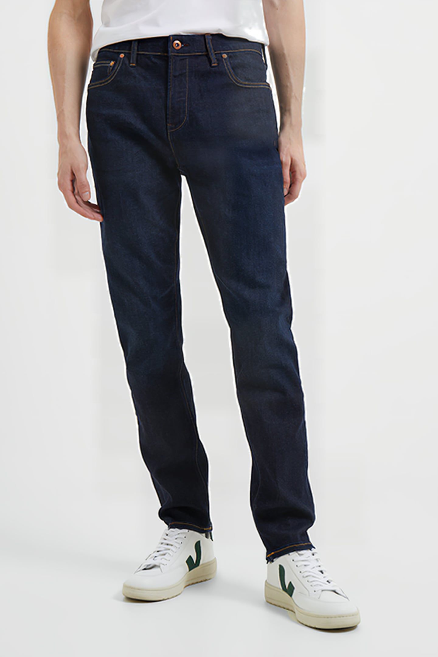 SLIM FIT STRETCH JEANS DARK BLUE LONG 1