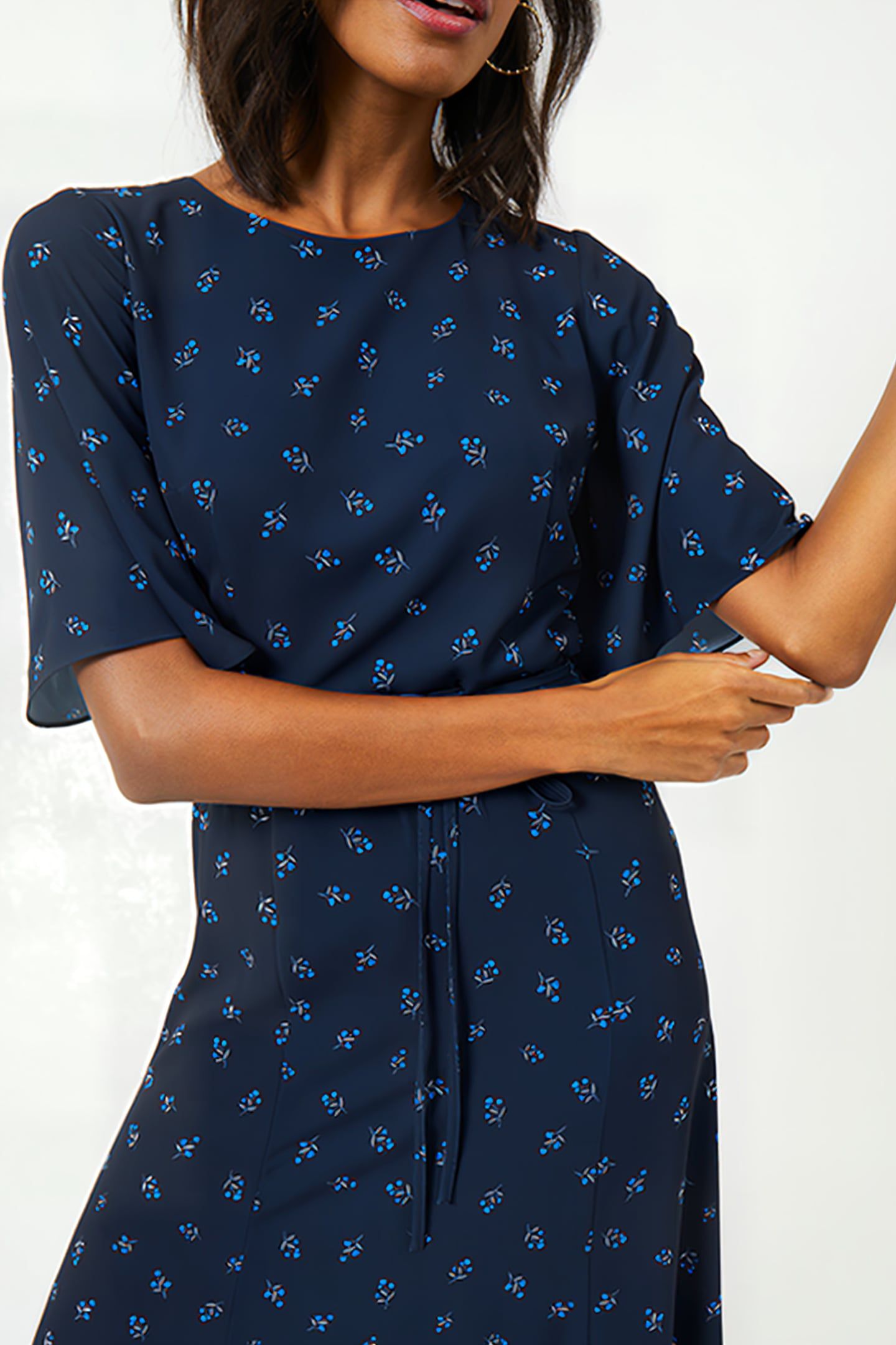 CECILIA DELPHINE MIDI DRESS MARINE 4