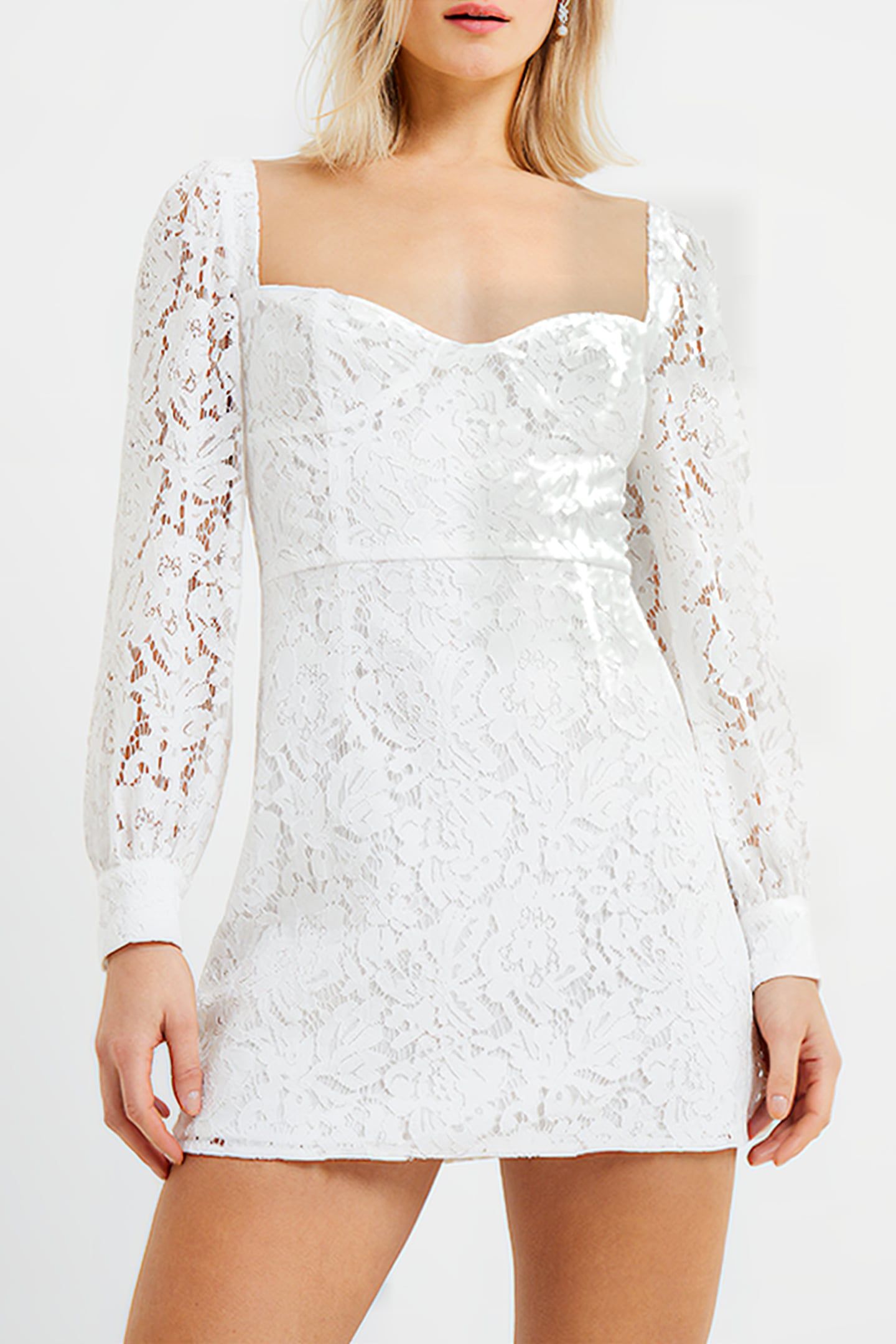 ATREENA LACE MINI DRESS SUMMER WHITE 1
