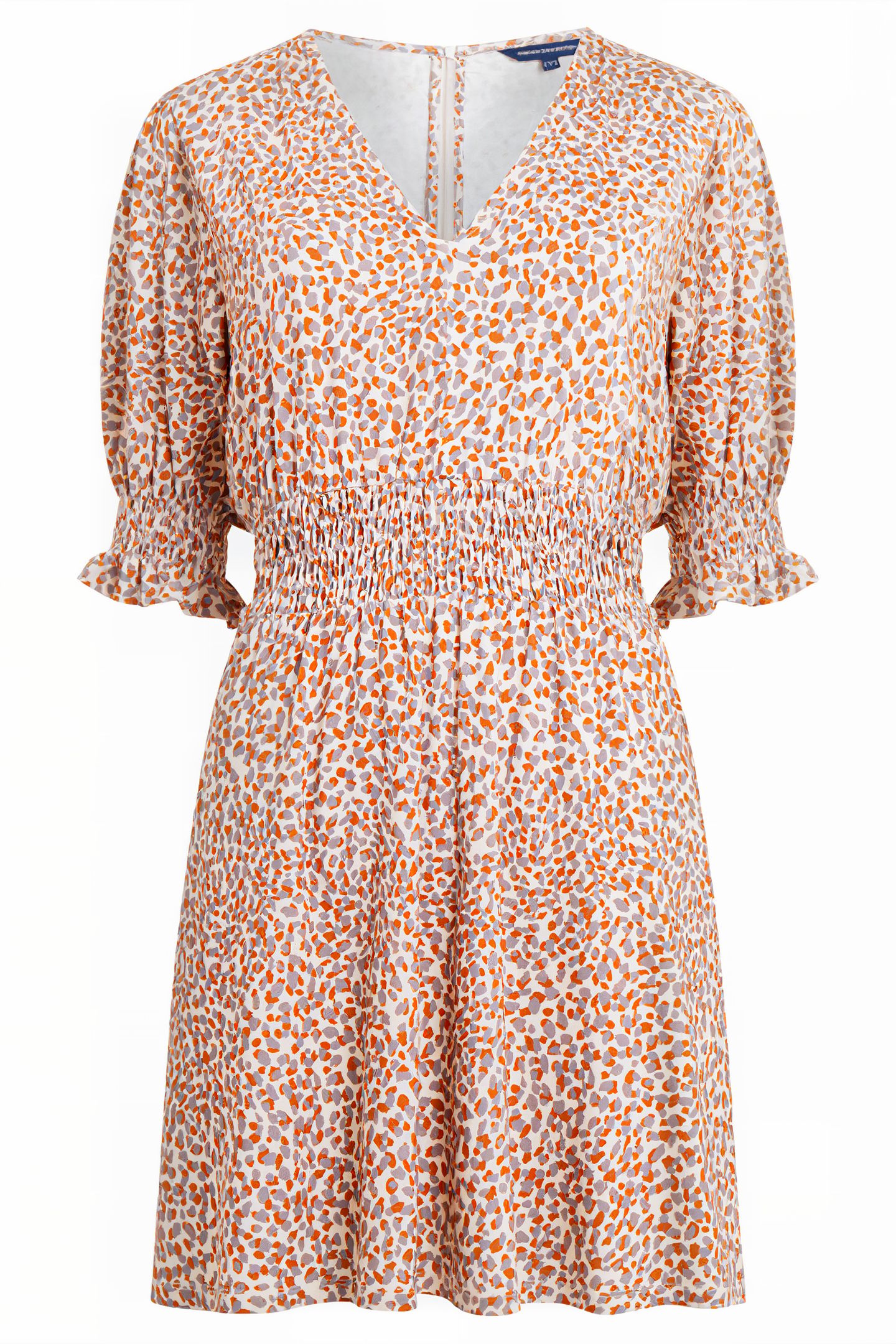 MEADOW CADIE V-NECK SMOCKED DRESS SHIFTING SAND 4