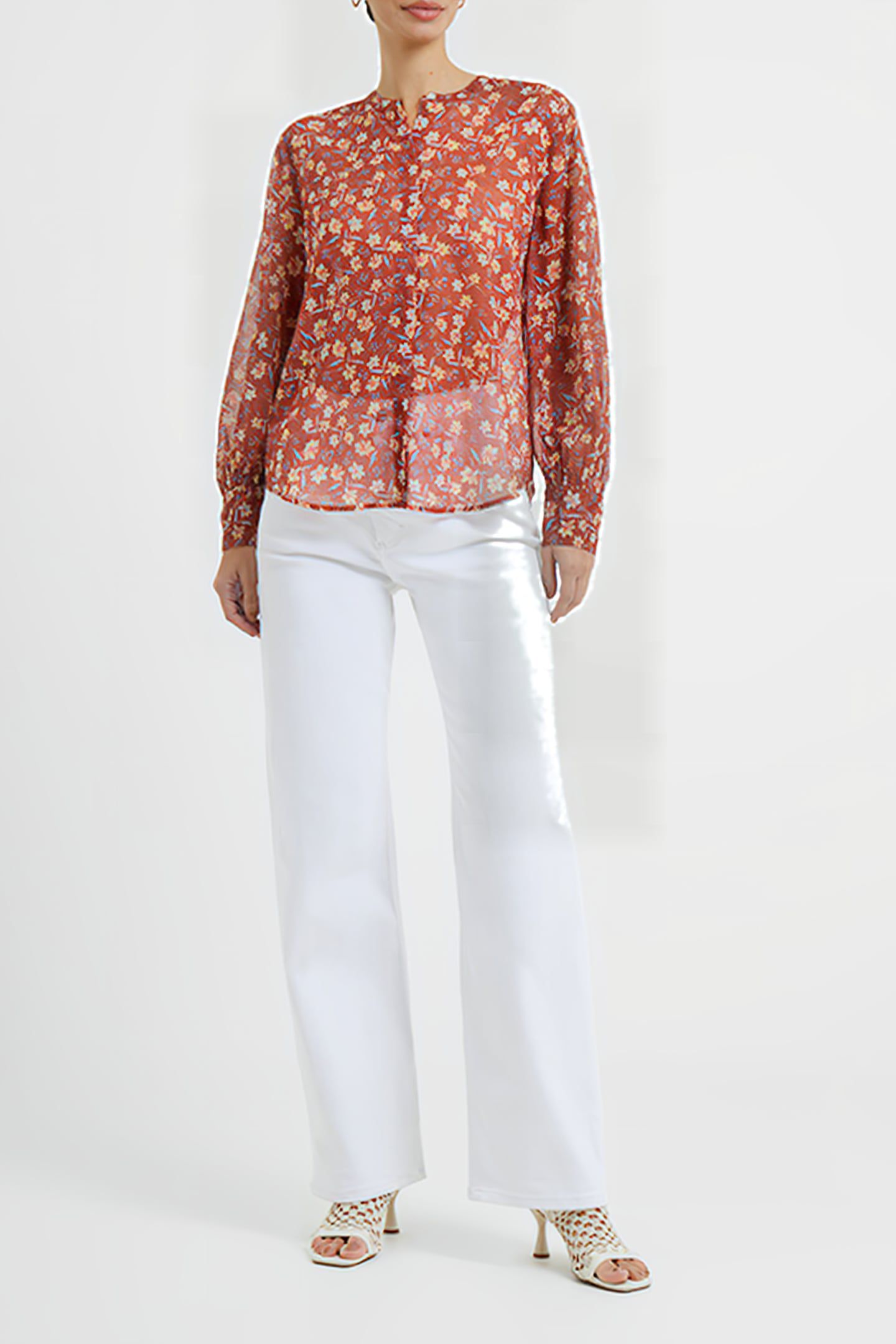 CECILA RECYCLED HALLIE CRINKLE SHIRT HONEY BRONZE 2
