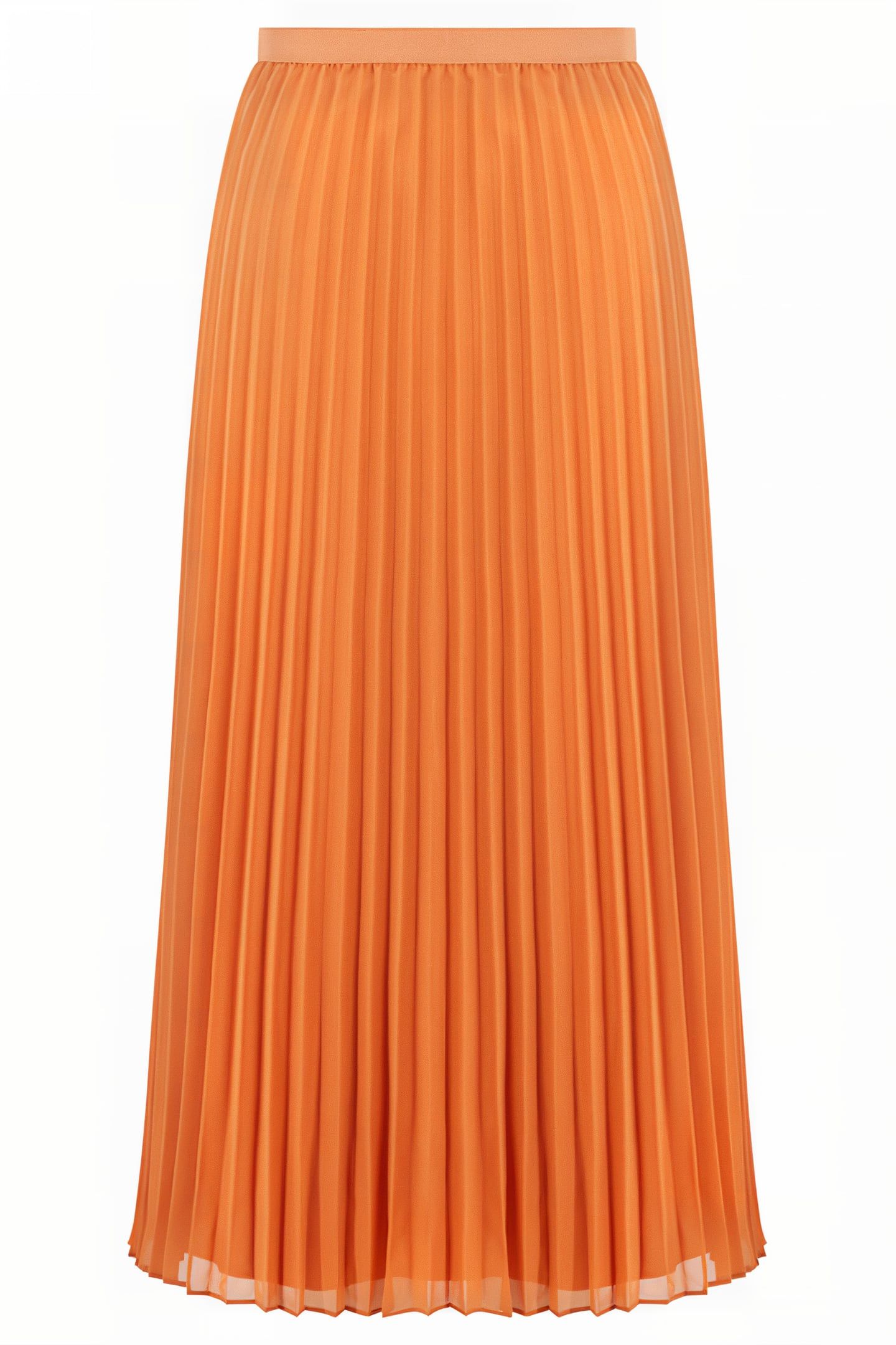 PLEATED SOLID MIDI SKIRT HONEY BRONZE 4