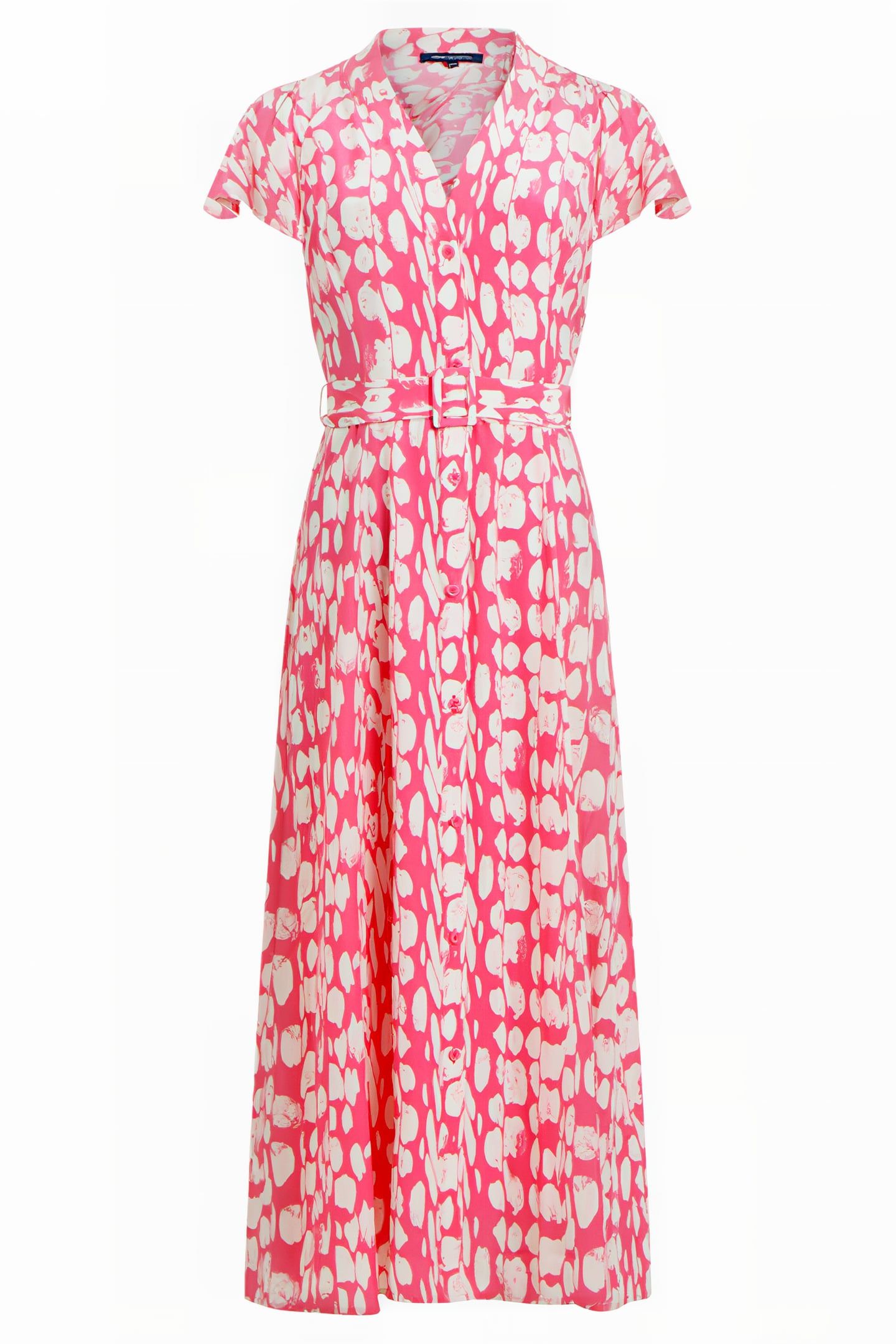 ISLANNA CREPE PRINTED MIDI DRESS CAMELLIA ROSE/CREAM 3