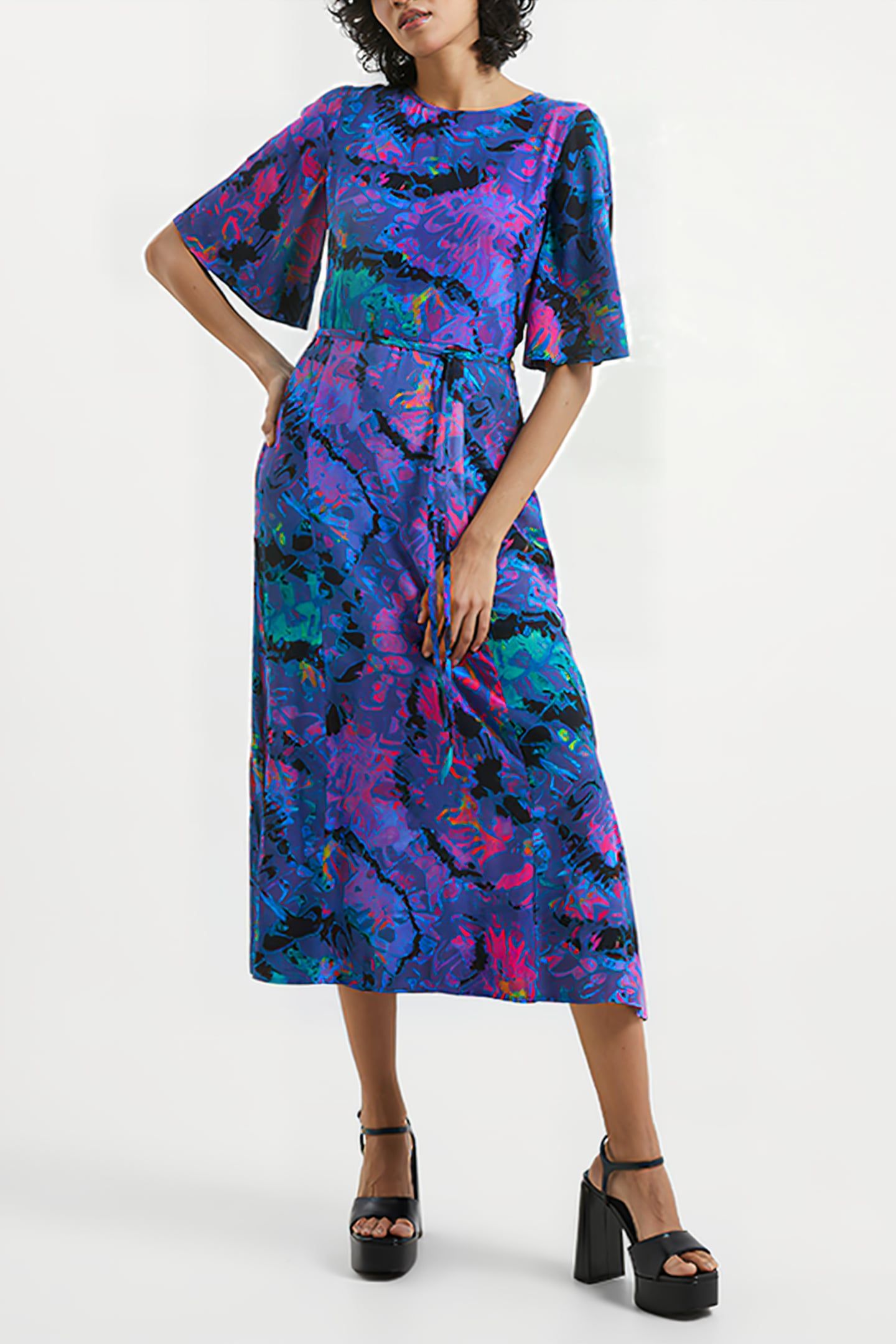 GABRIELLA DELPH MIDI BLUE DEPTHS 1