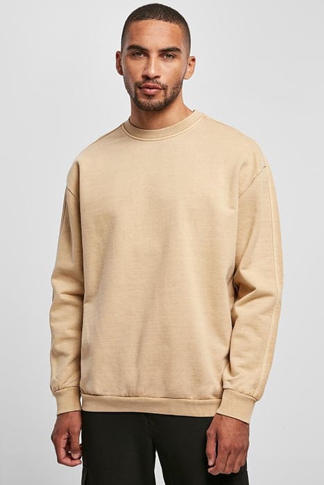 HEAVY TERRY GARMENT DYE CREW UNIONBEIGE 1