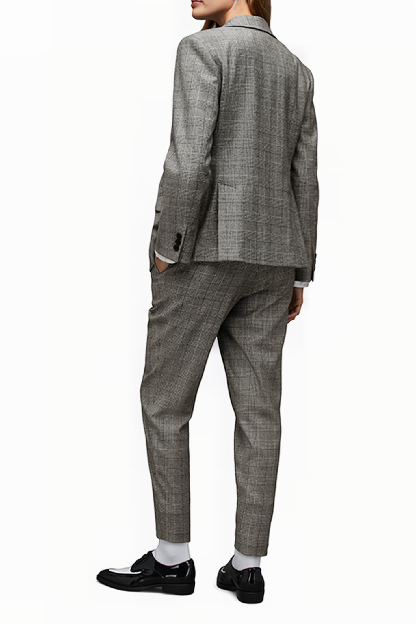 BEA CHECK TROUSER GREY 3
