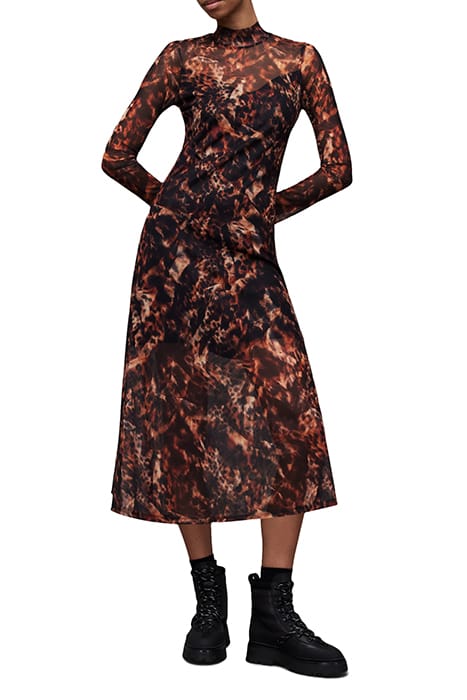 HANNA SPARK DRESS BROWN 1