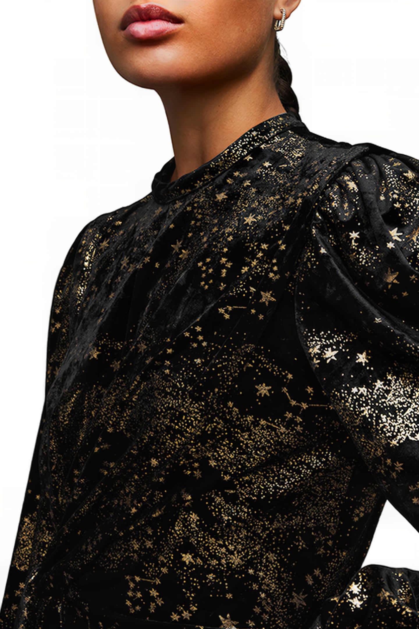 JEMIMA STAR DRESS BLACK GOLD 5