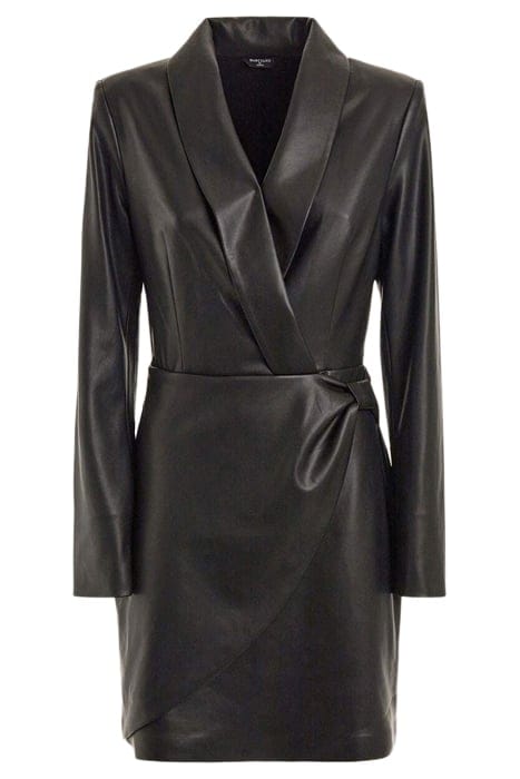 MARCIANO BY GUESS ANGELA DRESS JET BLACK LEATHER 4