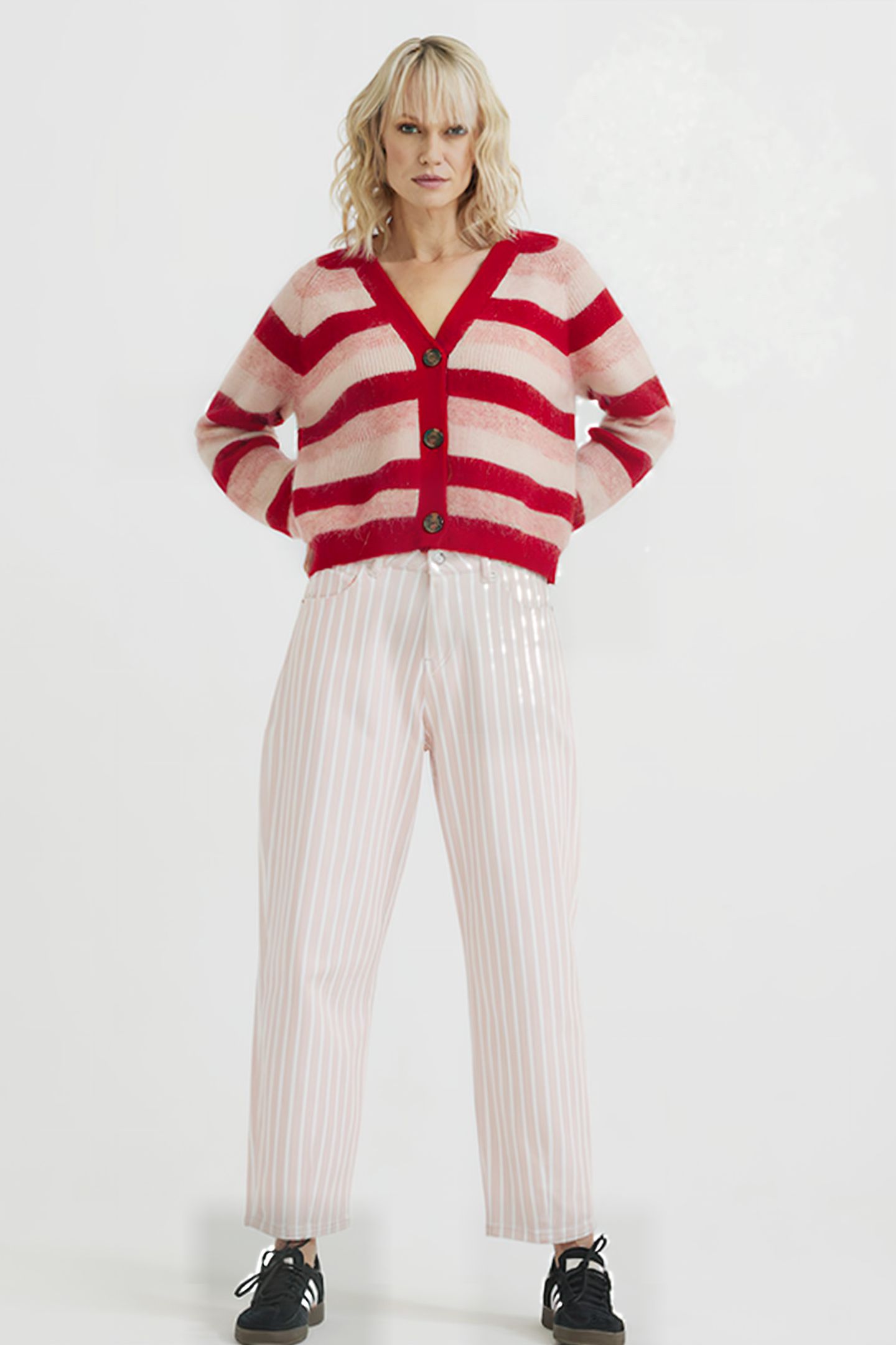 JN CHRISTA STRIPES ENGLISH ROSE 1