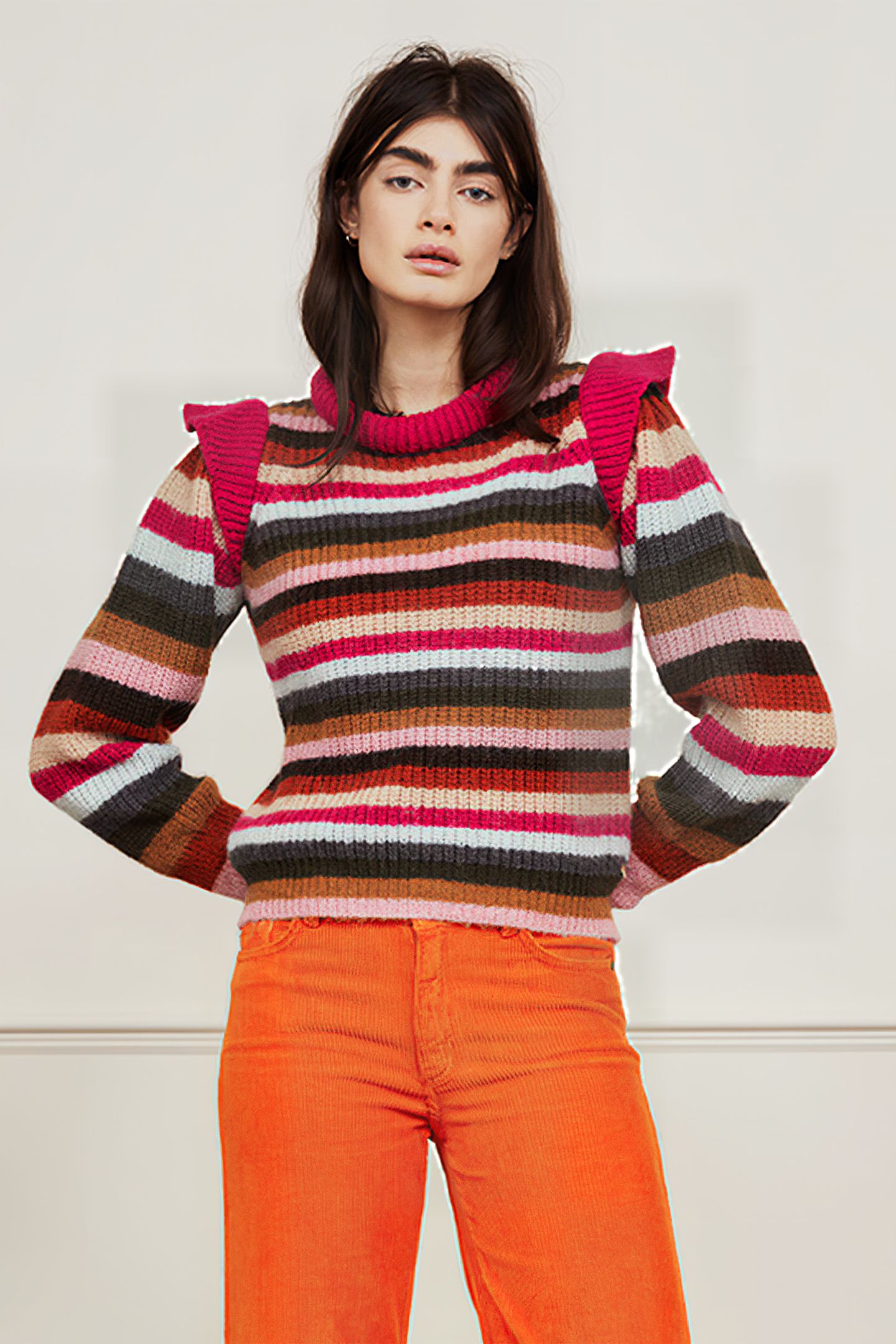 RAINBOW PULLOVER MOUNTAIN GREEN/ORANG 1