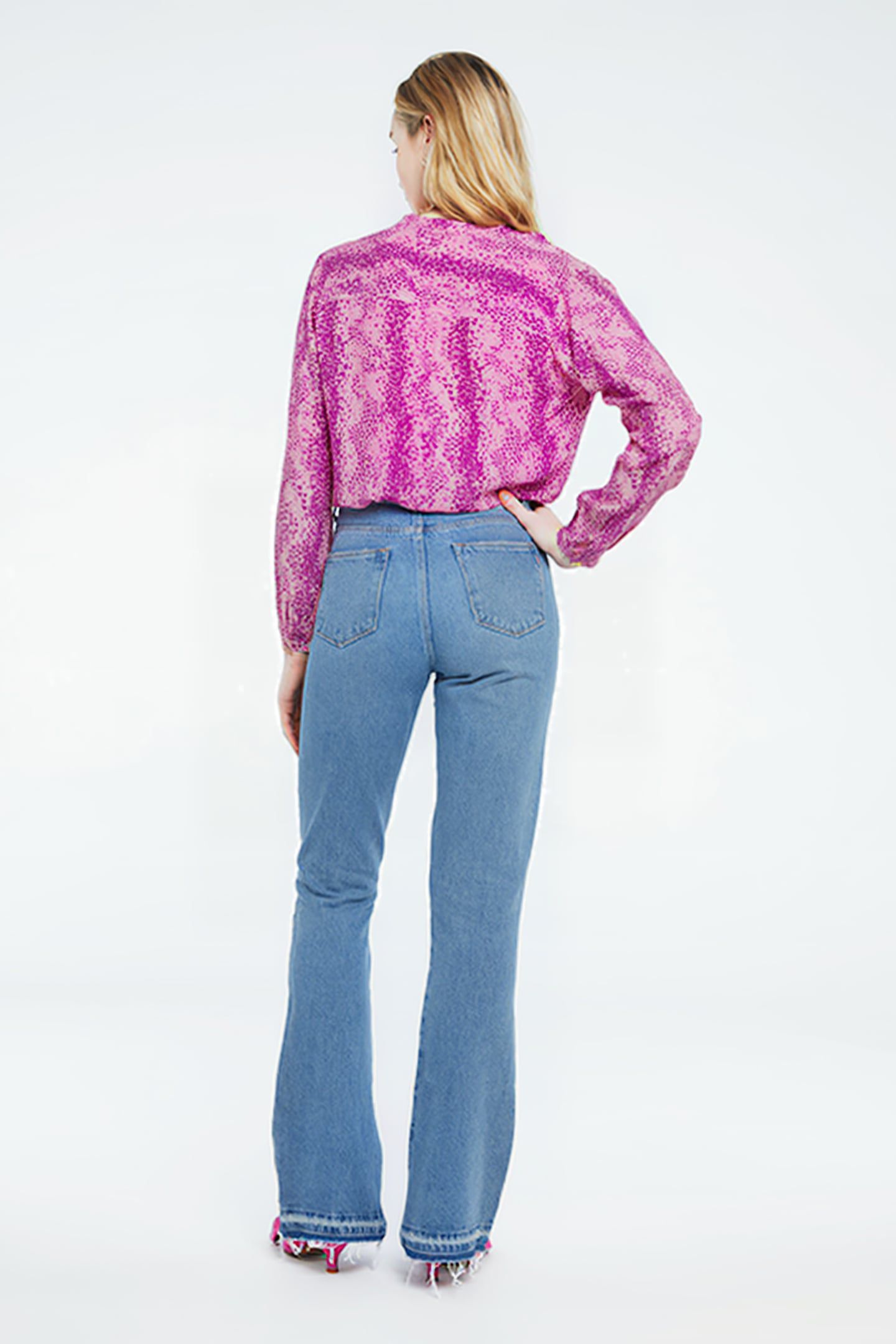 SUNSET BLOUSE APRICOT/MAGIC MAGENT 3