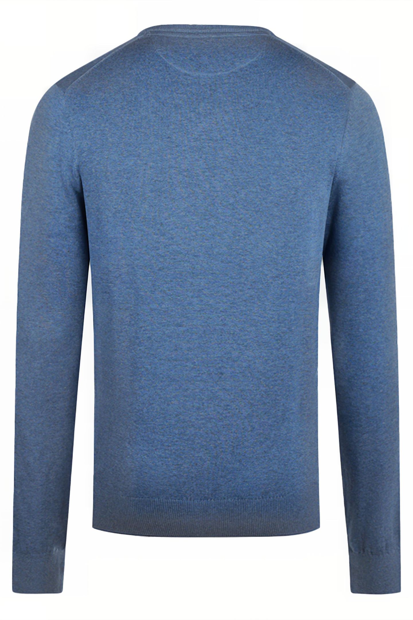V NECK SWEATER MEDIUM BLUE 2