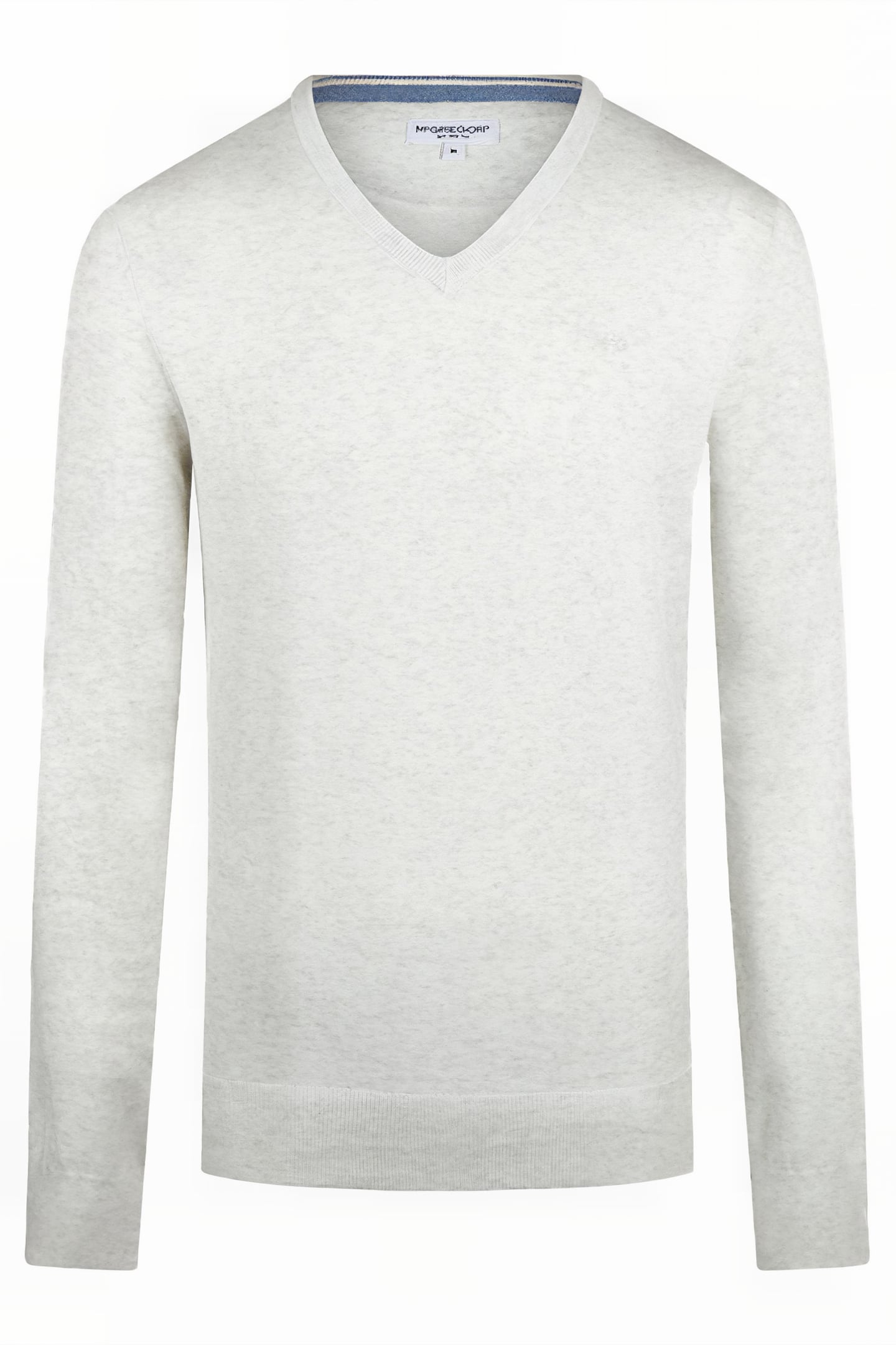 V NECK SWEATER OFF WHITE 1