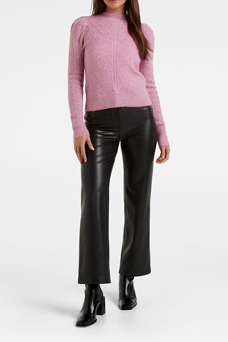 VENESSA CHEVRON POINTELLE KNIT JUMPER PURPLE 3