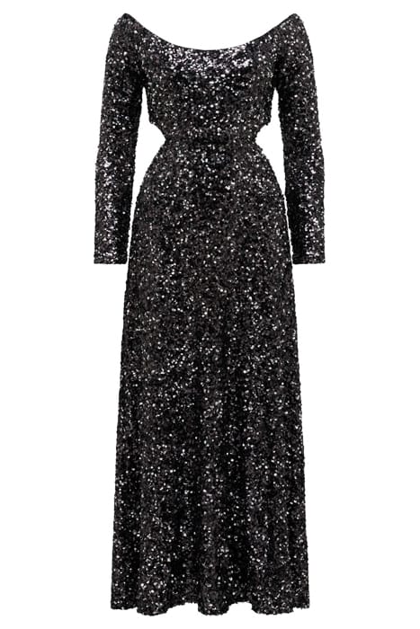 SEQUIN DRESSI CUT OUT BACK MID BLACK 3