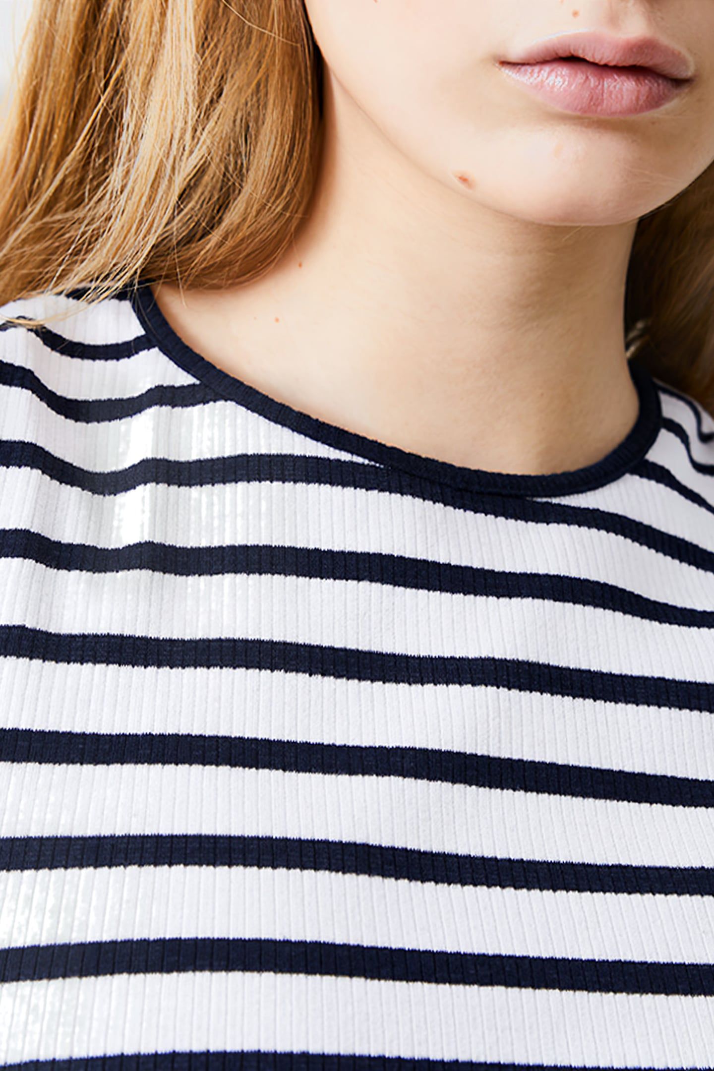 STRIPE RIB DRESS MIDI DK NAVY/WHITE 4