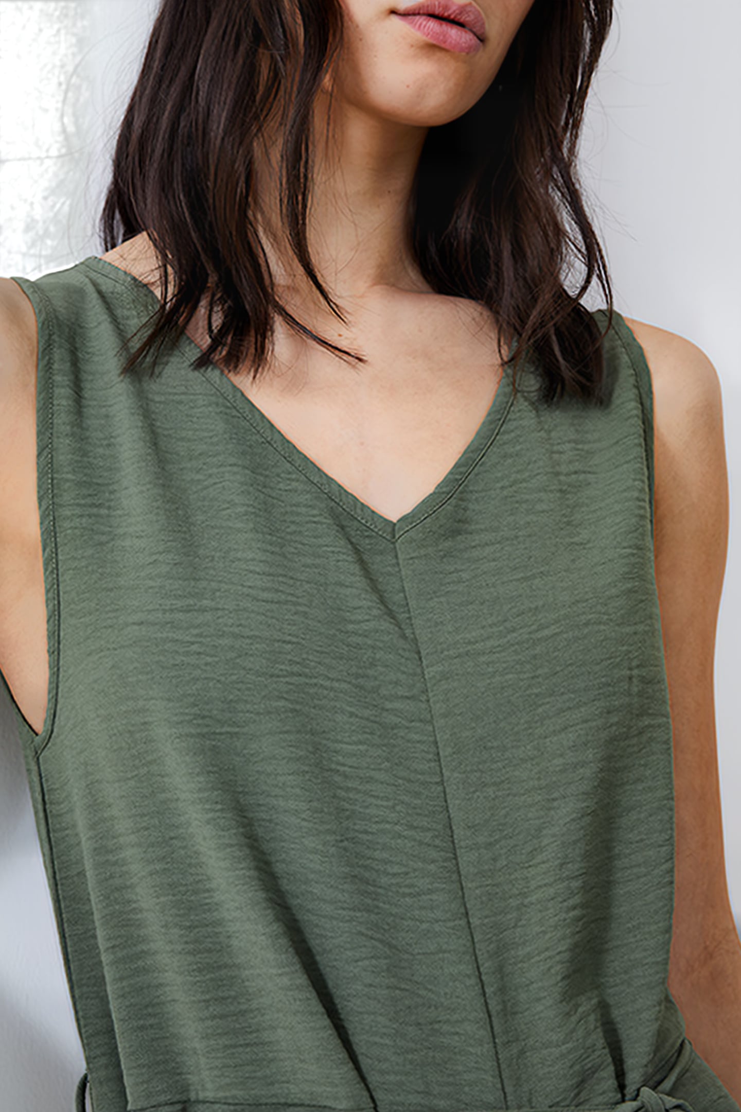 CULOTTE CRINKLE JUMPSUIT KHAKI 4