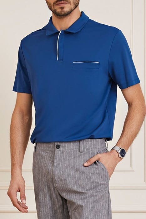 MARCIANO BY GUESS FORMAL PERFORMANCE BLUE POLO SHIRT LILY 1
