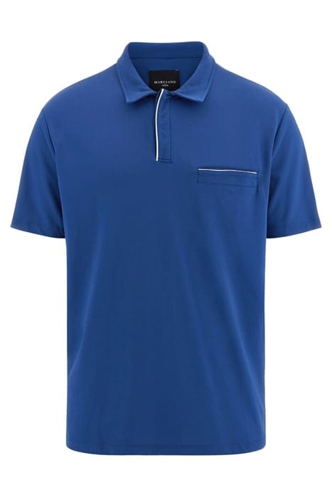 MARCIANO BY GUESS FORMAL PERFORMANCE BLUE POLO SHIRT LILY 4