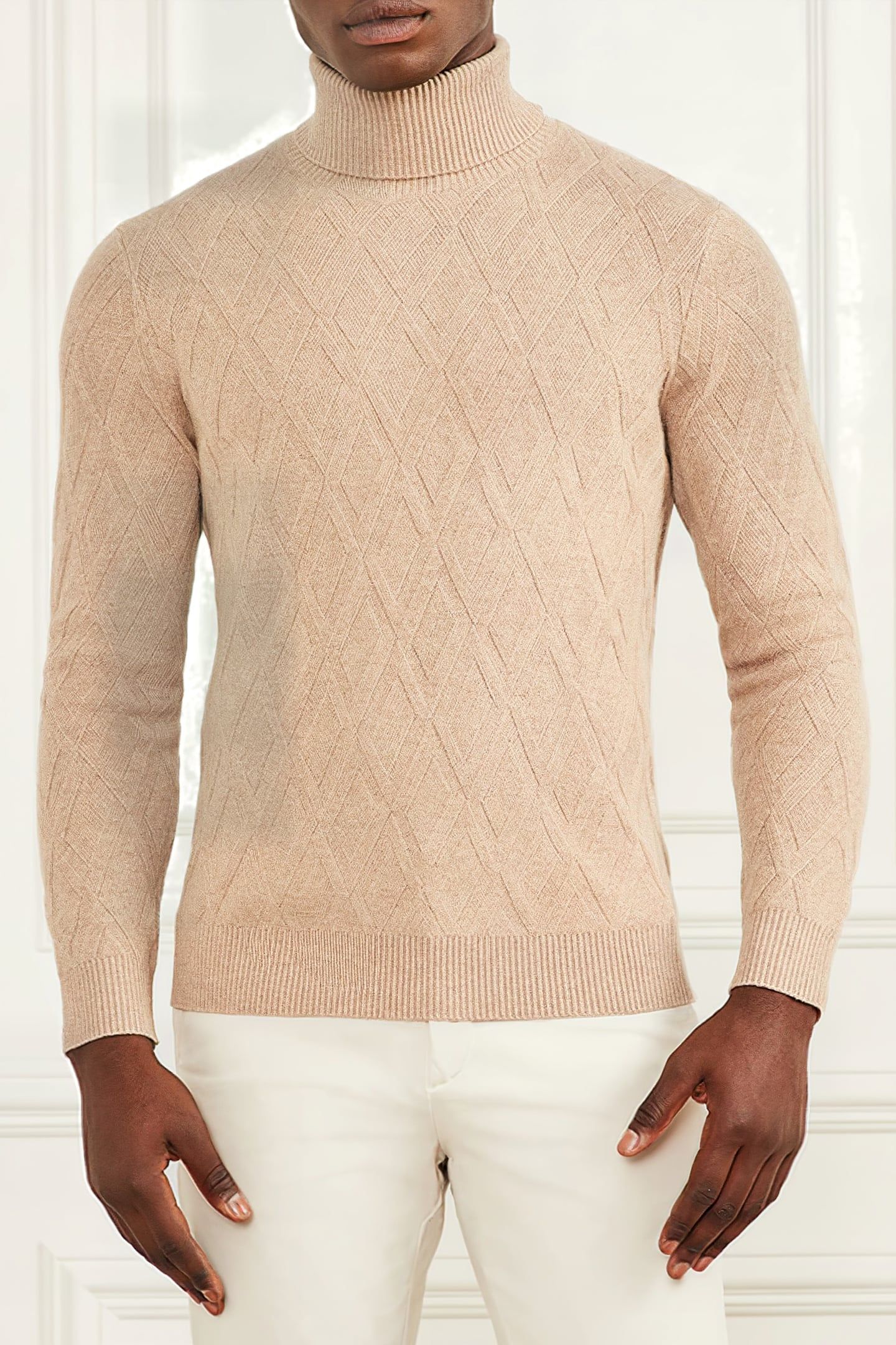 GUESS ECO LS TN RHOMBUS STITCH HERB TAN 8