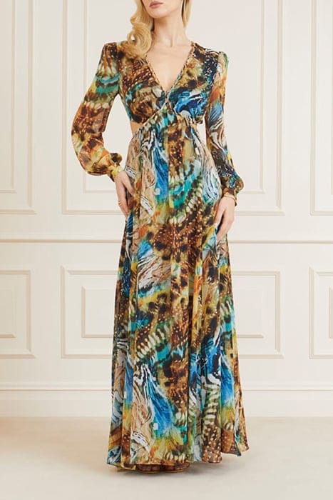 MARCIANO BY GUESS URSULA GOWN SOLID EUTOPIA MAXI DRESS PRINT 4