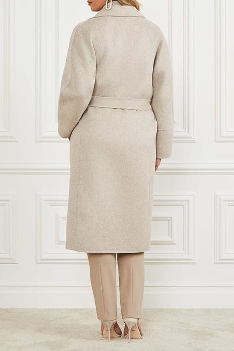MARCIANO BY GUESS MAXIME LONG COAT LIGHT GREY WRAP MULTI 3