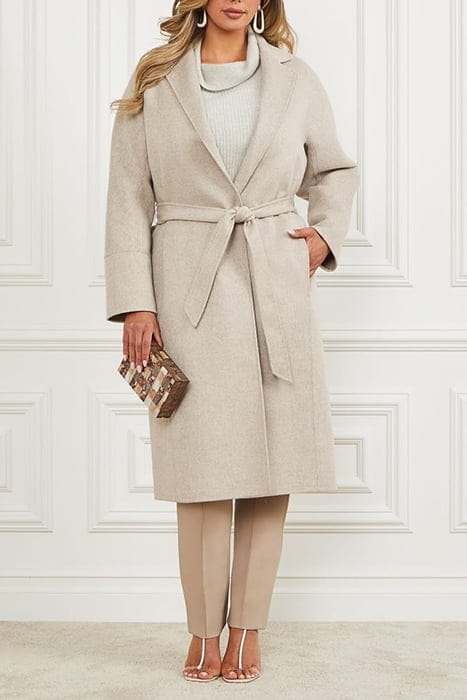 MARCIANO BY GUESS MAXIME LONG COAT LIGHT GREY WRAP MULTI 2