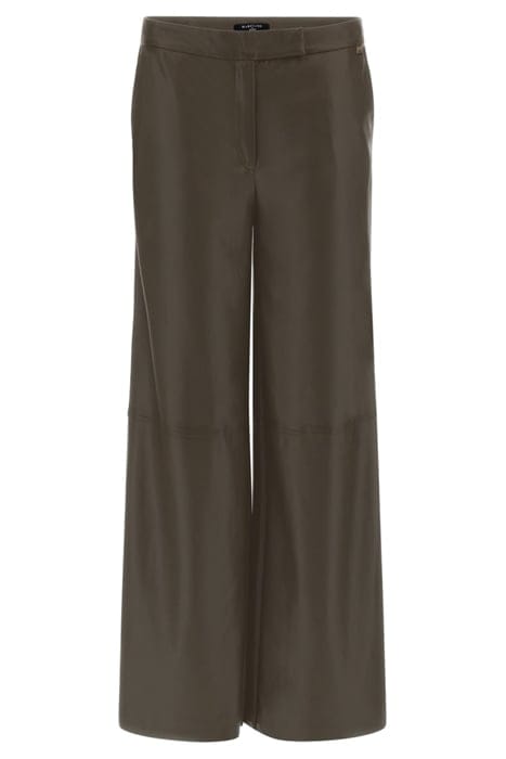 MARCIANO BY GUESS VIXEN WIDE LEG PANT OLIVE LEATHER BRANCH 4