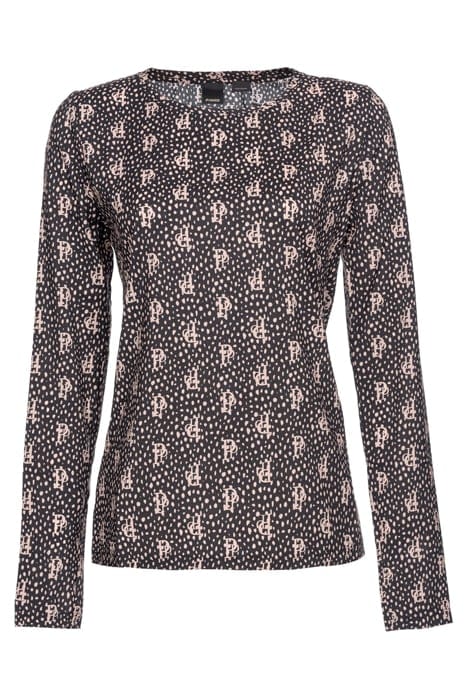 MUSA BLUSA GEORGETTE STRETCH M BLACK/NUDE 1
