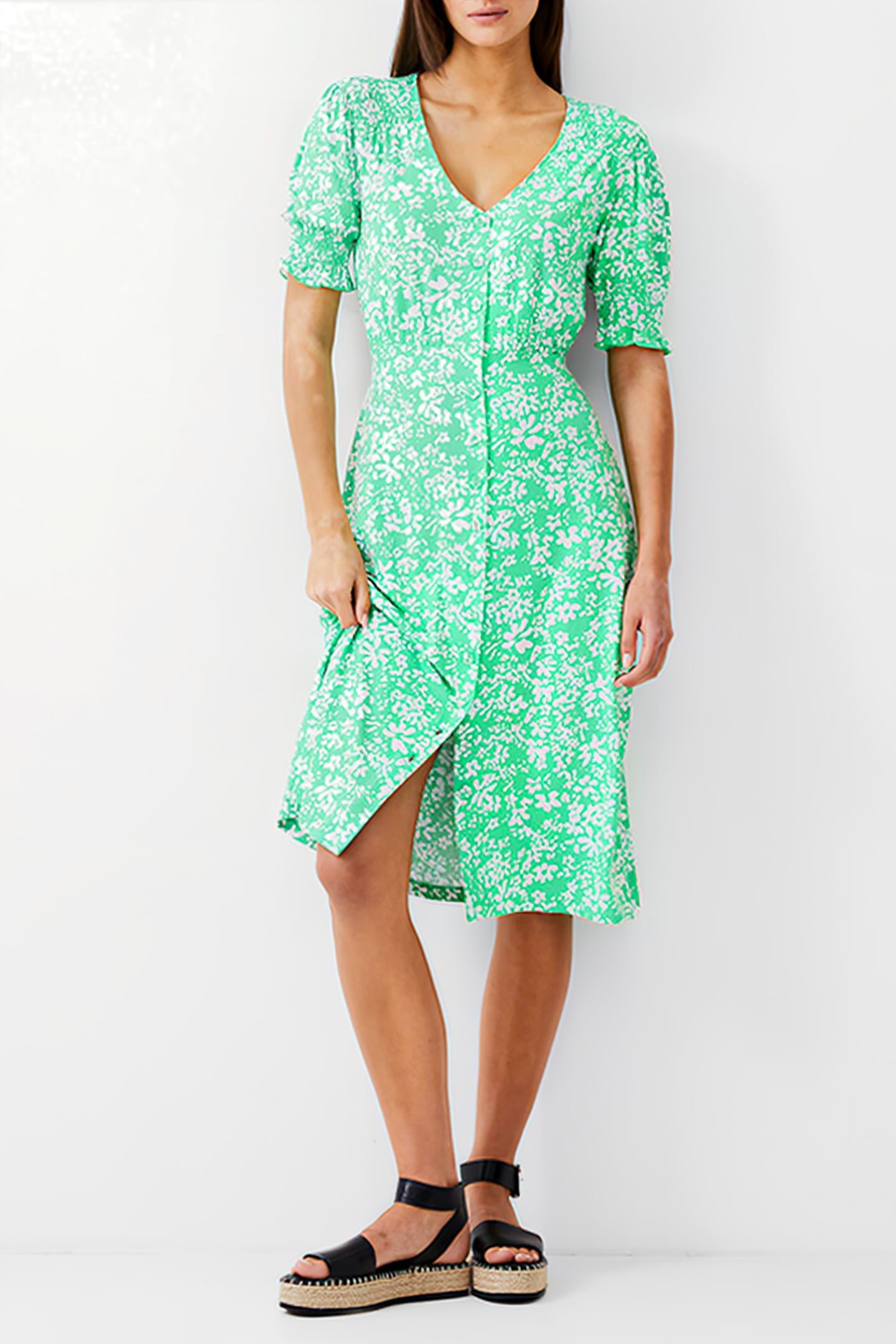 forest green maxi dress formal Trovata Women's Celeste Dress Vega Floral - Size L main image 1