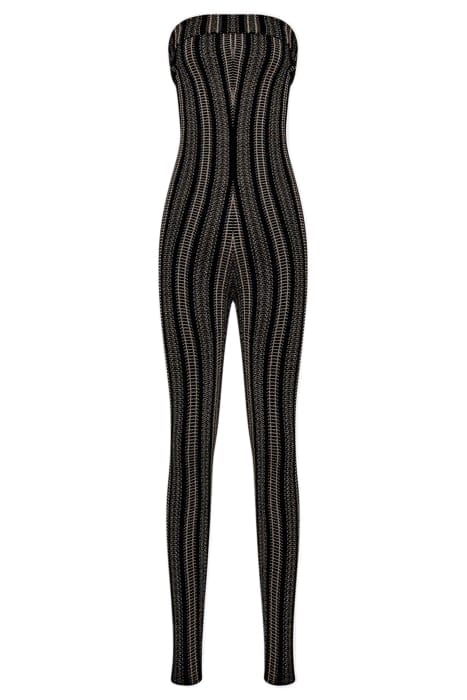 PARIS KNITTED JUMPSUIT — BLACK GOLD 3