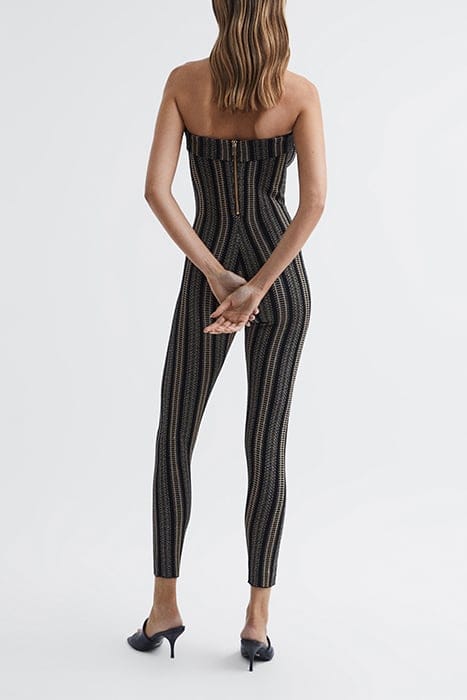 PARIS KNITTED JUMPSUIT — BLACK GOLD 2