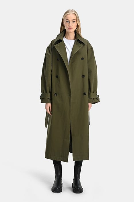 LA-OLIVE TRENCHCOAT ARMYGREEN 1