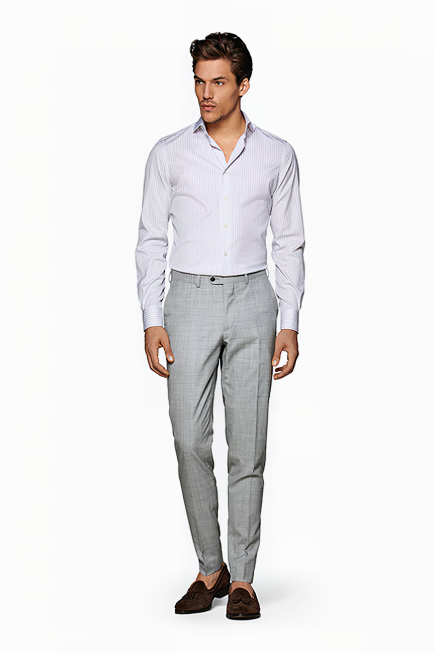 L.GREY STRIPE COTTON TENCEL LIGHT GREY 5