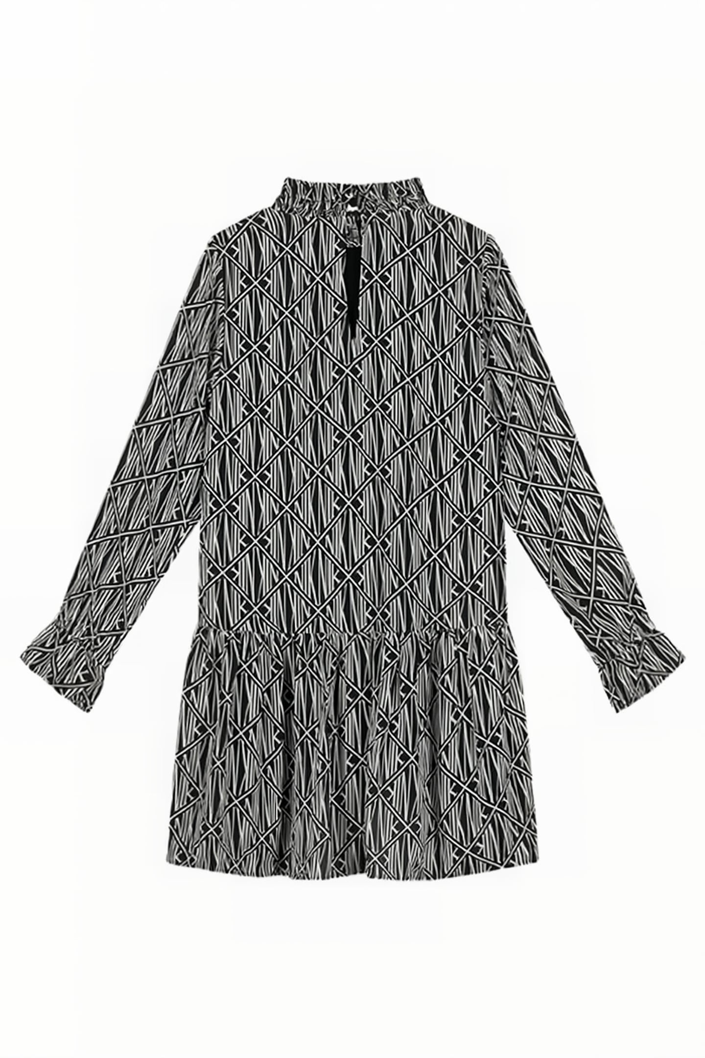 NANCY FLOWER DRESS BLACK/MARSHMALLOW 2