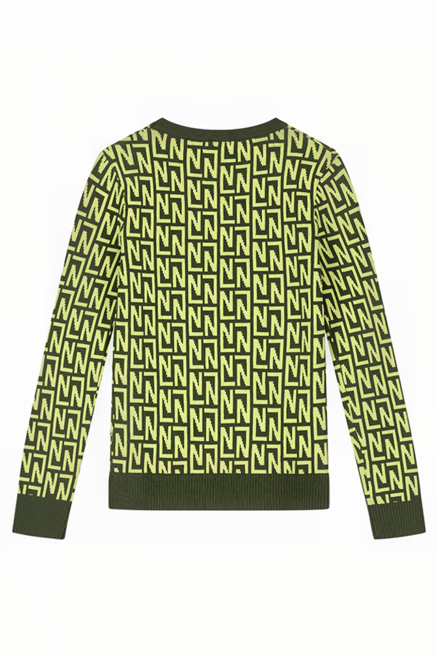LOGO ALLOVER PULLOVER DARK GREEN/BRIGHT GREEN 2