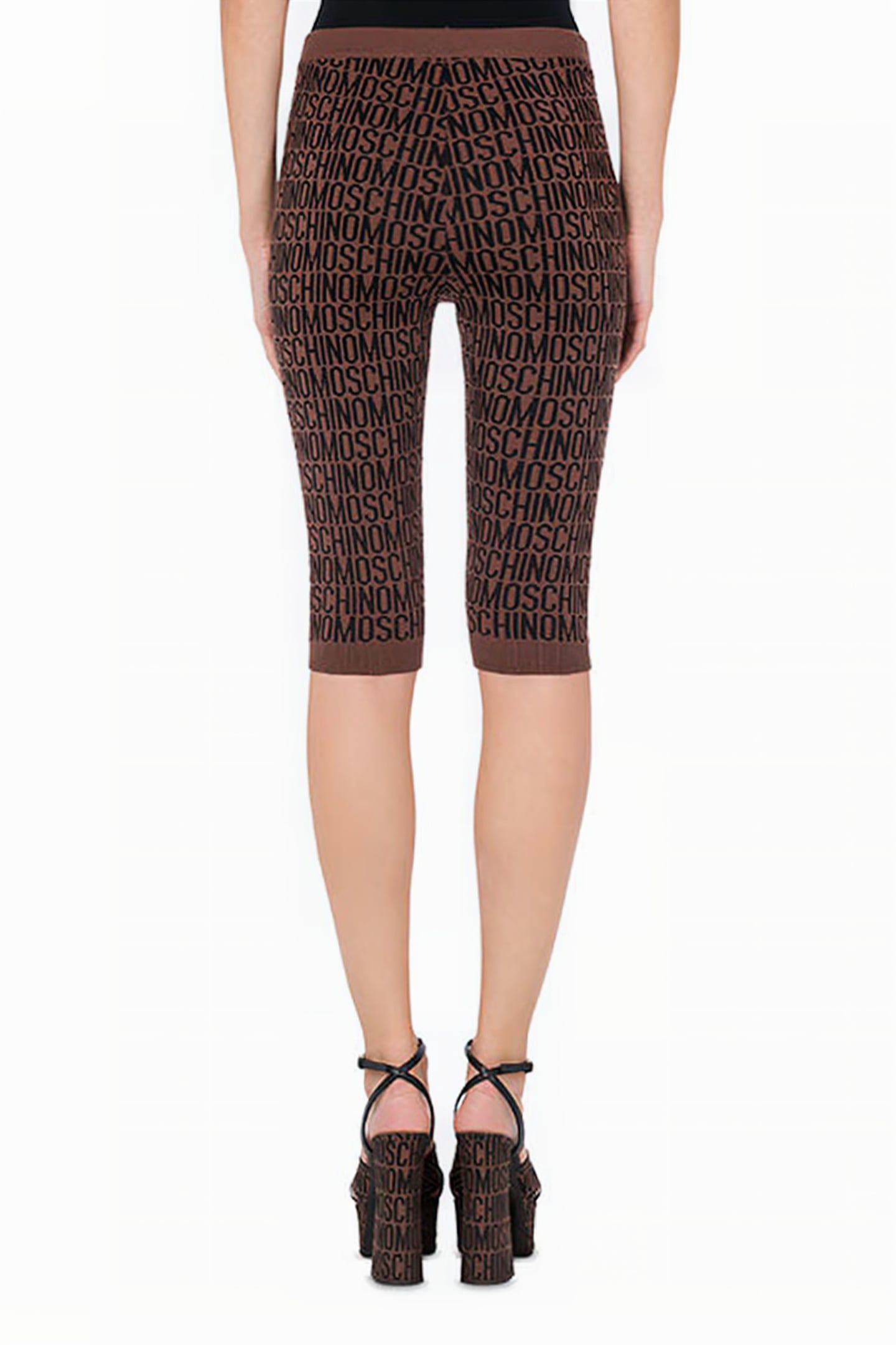 ALLOVER LOGO WOOL LEGGINGS BROWN 2