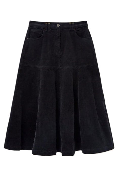 QUINN CORD SKIRT PURE BLACK 4
