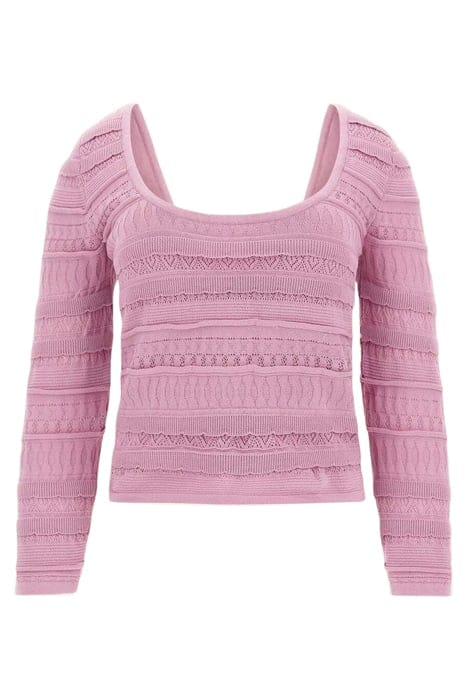 MARCIANO BY GUESS BETHANY SWEATER TOP VINTAGE KNITTED BLUSH 3