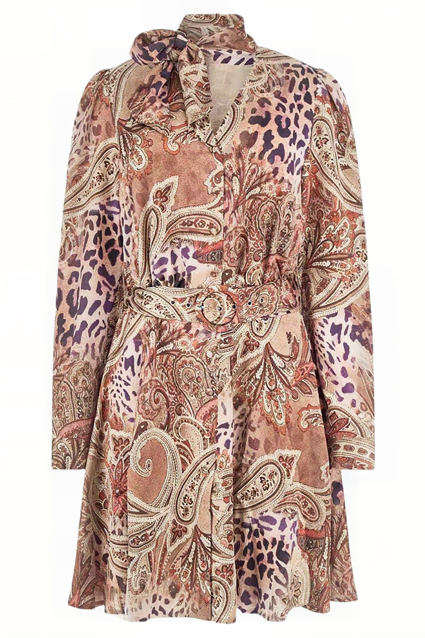 GUESS ECO MIREILLE DRESS RED MULTI PATTERN 4