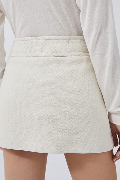 ALISKA MINI SKIRT IN MIXED ECRU 5