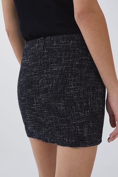 YONI MINI SKIRT IN BLACK/SILVER 2