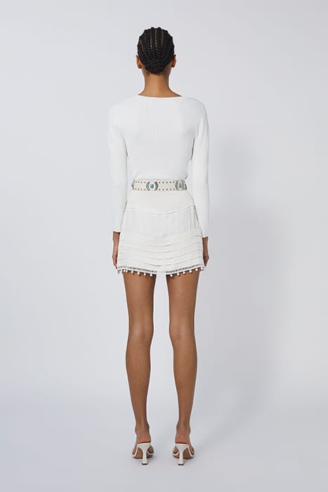 PEELA MINI SKIRT IN ECRU 4