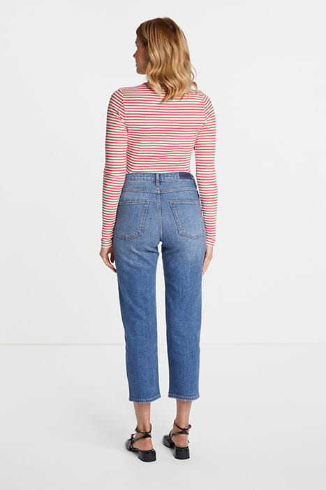 ORGANIC RIB LONGSLEEVE STRIPED RED SALSA 3