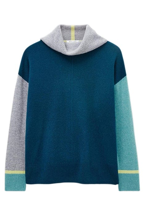 CALLIE H NECK CASHMERE JUMPER NAVY 3