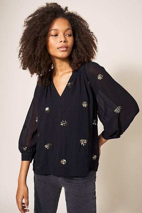 ASTRID SEQUIN TOP BLACK 1